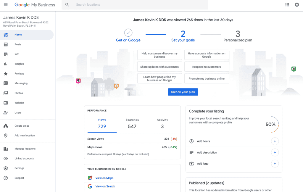 Google My Business Account