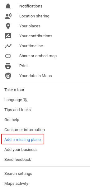 Adding a Google Listing