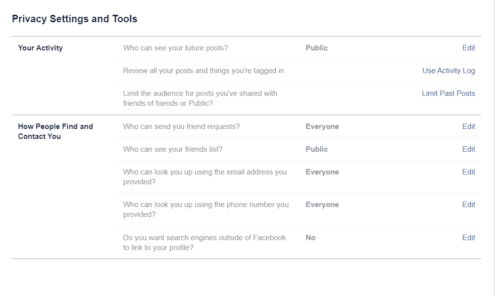 Set Up Your Privacy and Security Settings