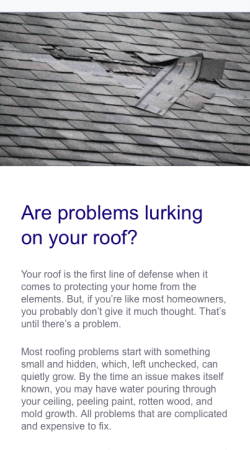 Signpost newsletter- mobile- Are problems lurking on your roof
