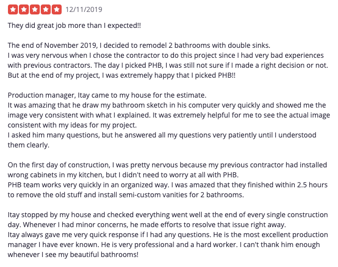 Management goes above and beyond