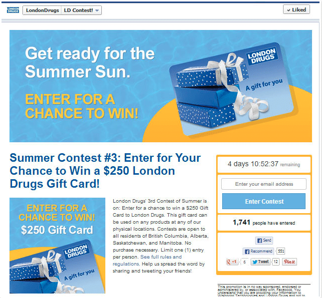 Referral contest with grand prize.