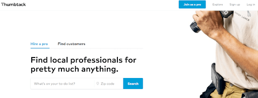 Thumbtack website