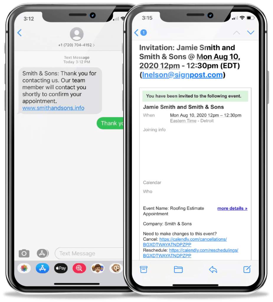 Website and texting chatbot.