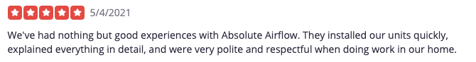 Example Yelp review.
