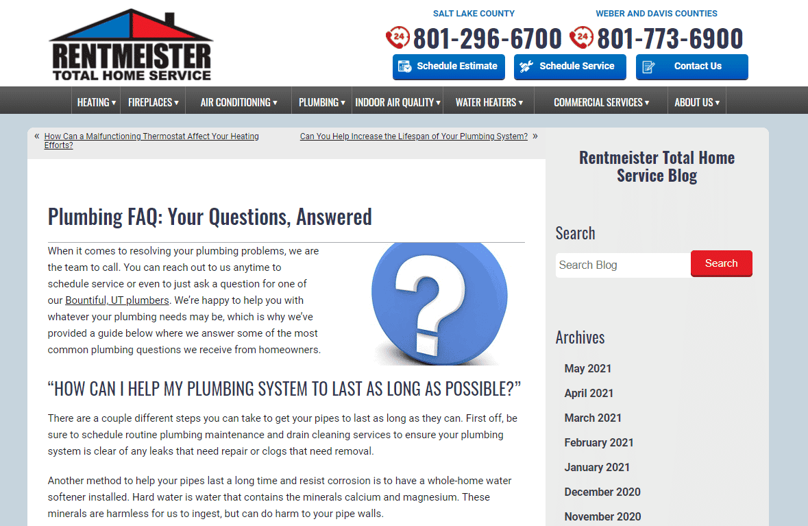 Plumbing faq