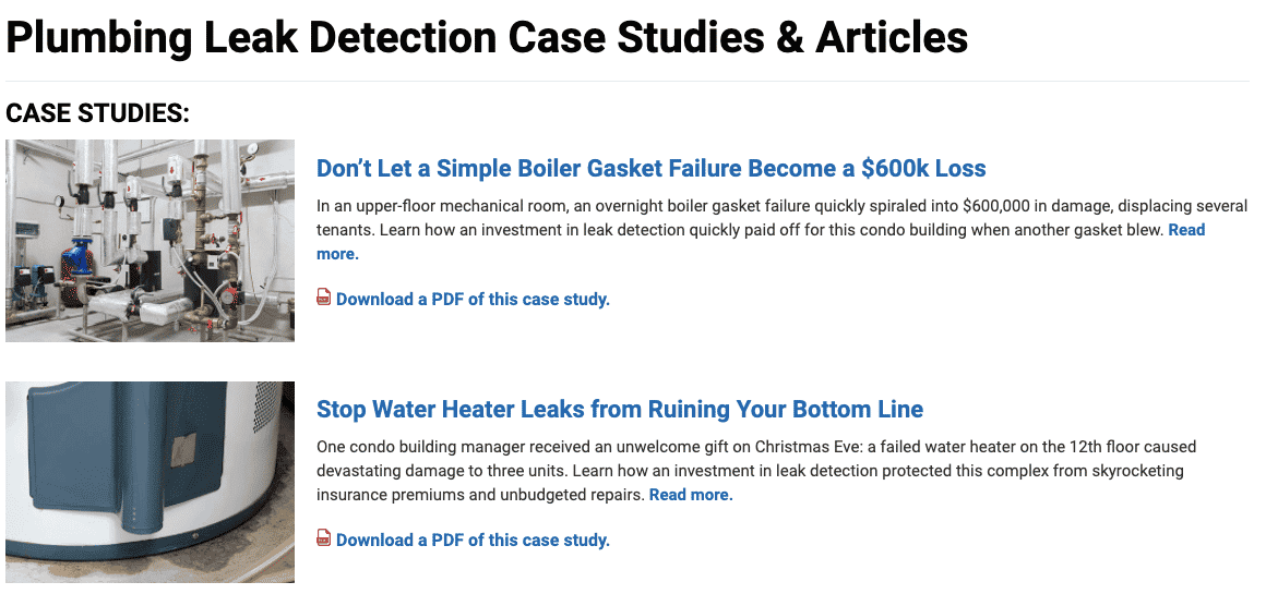 Plumbing case study.