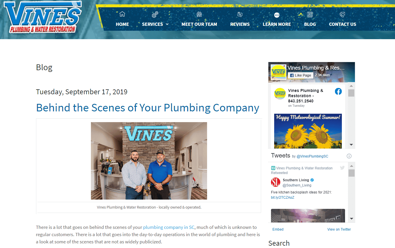 Vines plumbing.