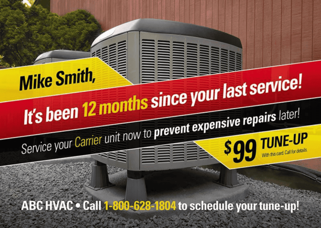 Postcard from HVAC company.