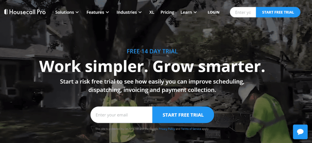 Housecall Pro homepage.
