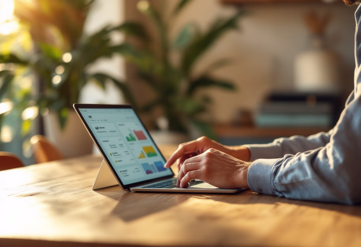 [interface] image of employee interacting with hr software
