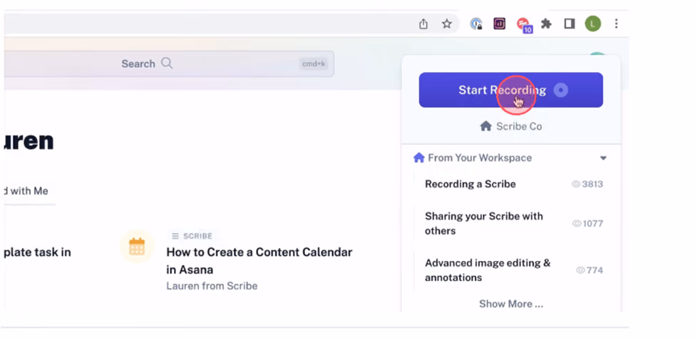 Start Recording with Scribe to Record GIF on Windows