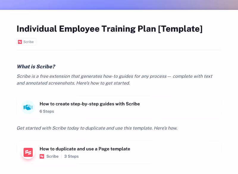 Free Individual Employee Training Plan Template: SOPs for Business Processes