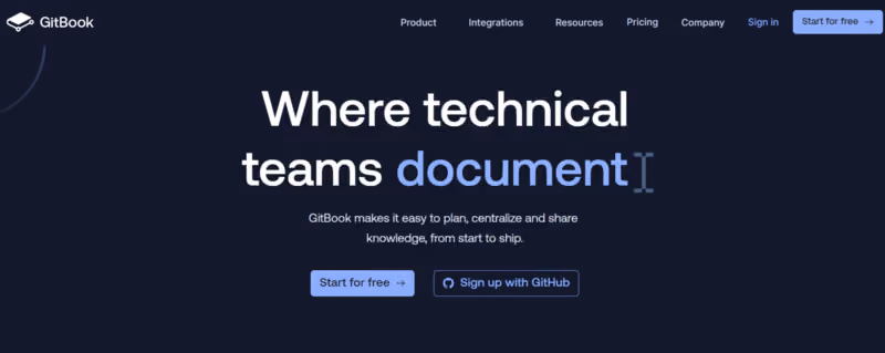 GitBook - Technical documentation tools 