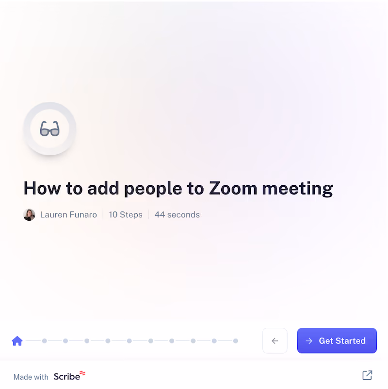 How to add people to Zoom meeting - quick reference guide template