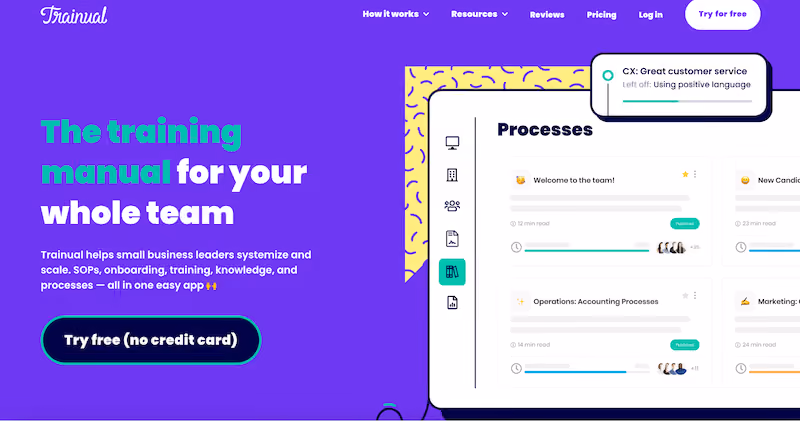 Trainual - training manual software