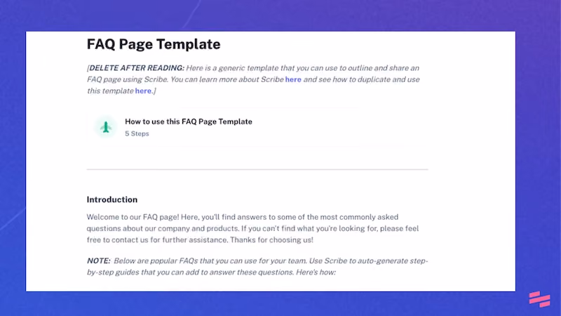 Free FAQ Page Template
