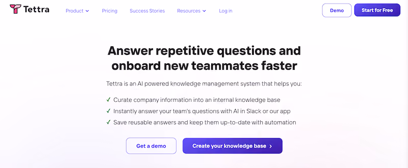 Tettra - Knowledge sharing