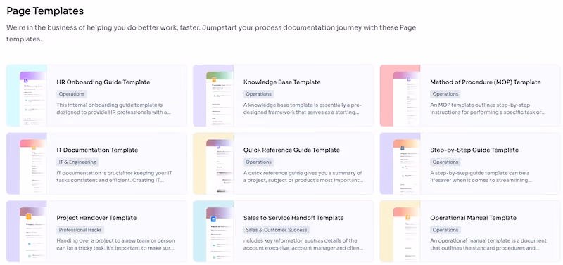 Download 100+ free, customizable templates from Scribe