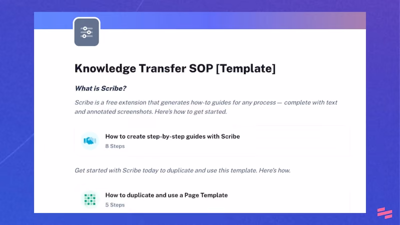 Free Knowledge Transfer SOP Template