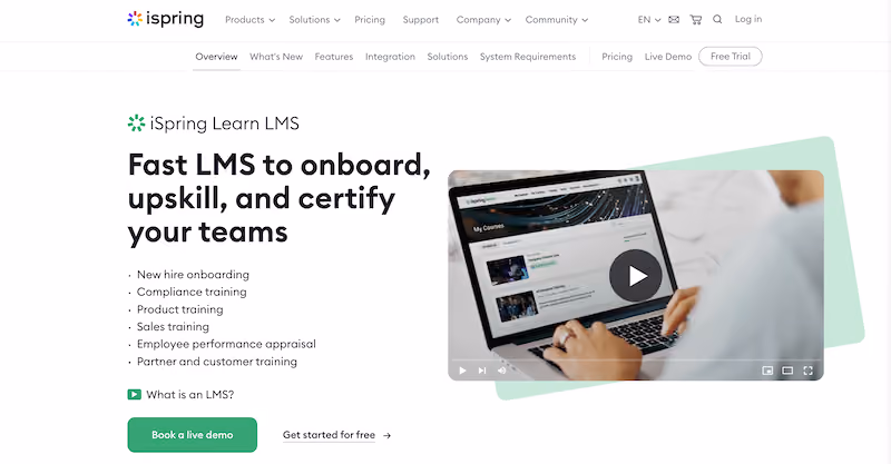 iSpring Learn - Employee training software