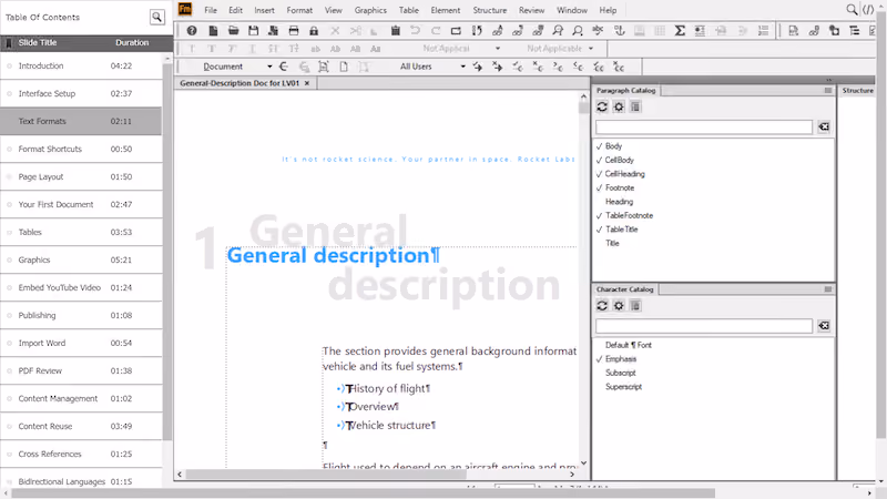 Adobe Framemaker - Technical Writing Software
