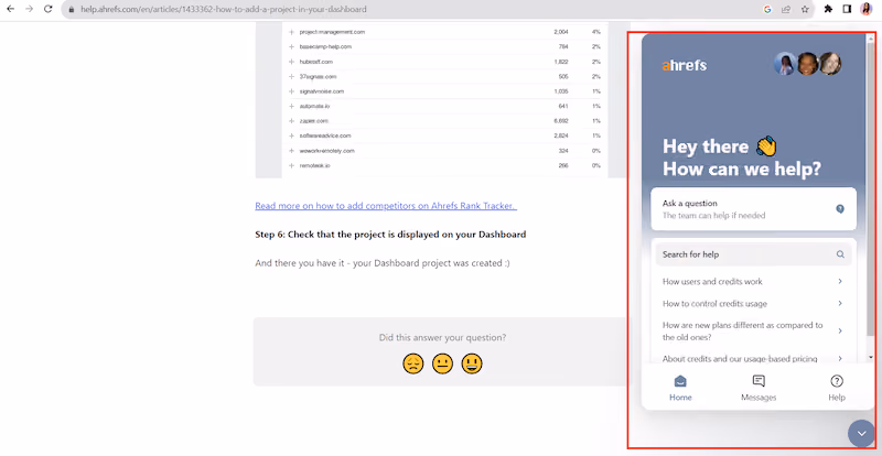 FAQ software example ahrefs