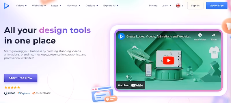 Renderforest home page