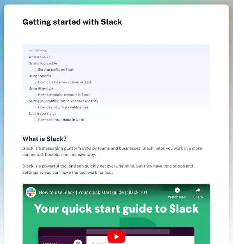 Getting started with Slack