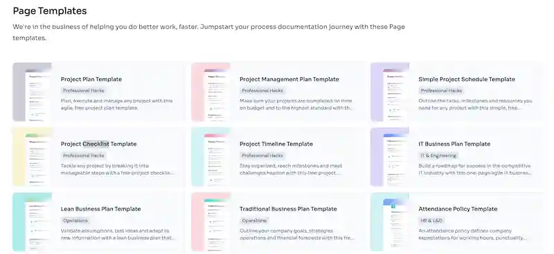 Scribe template gallery: handover document templates