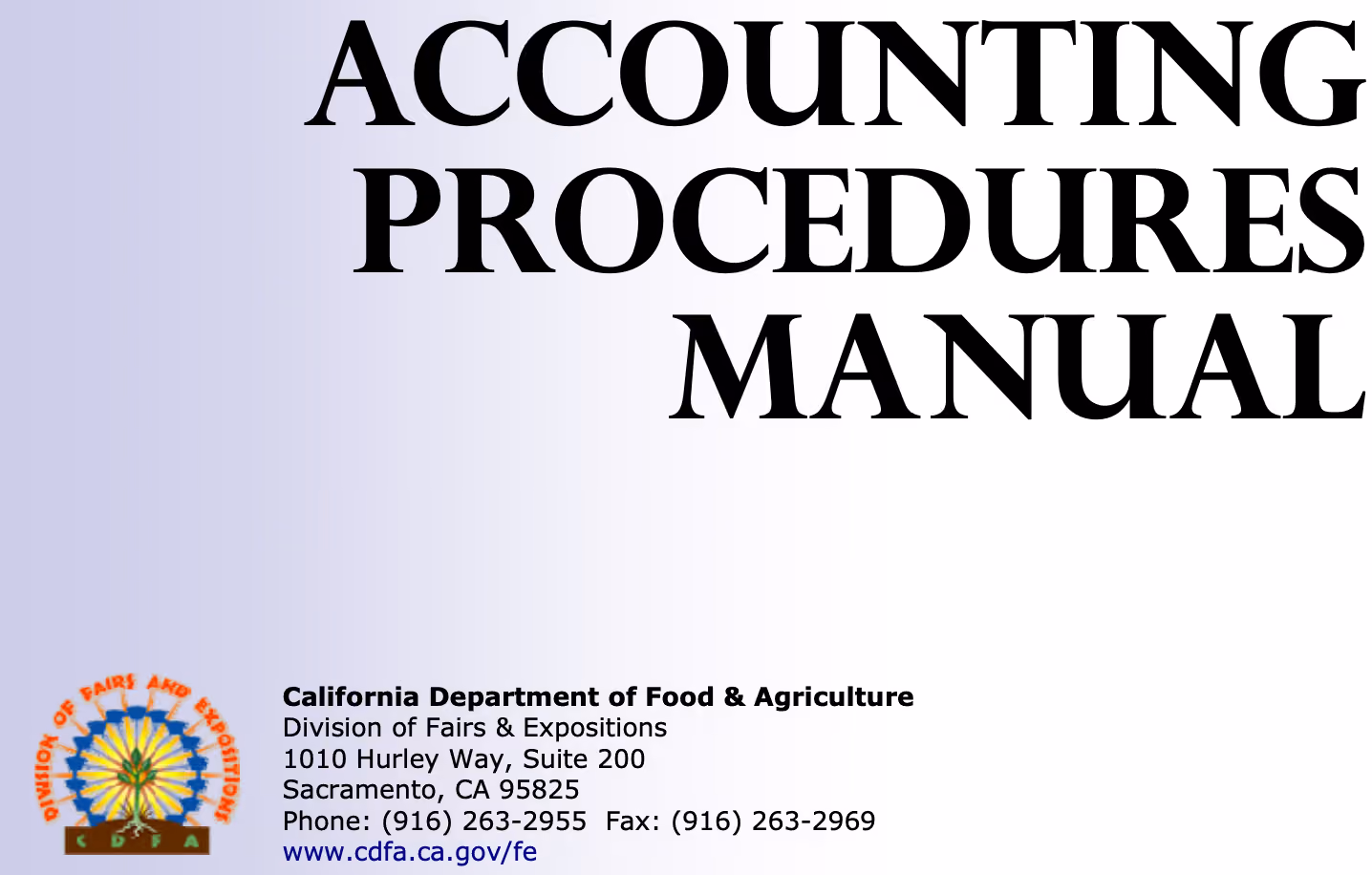 Accounting procedures manual