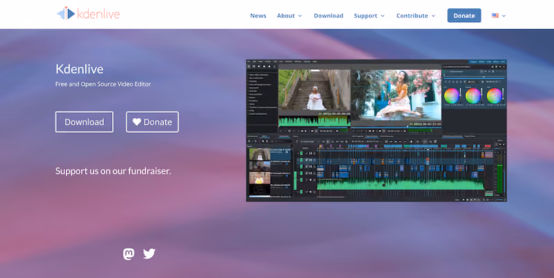 Kdenlive free training video software