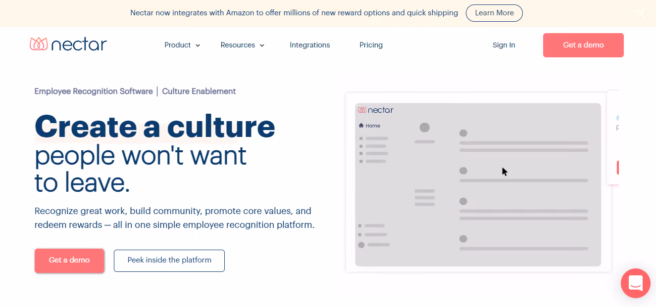 Nectar home page — Best HR software