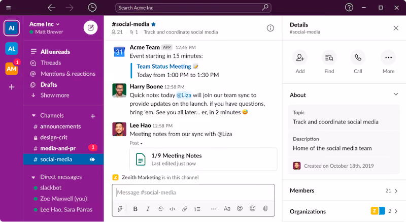 Slack - collaboration tools