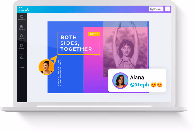 Canva - collaboration tools