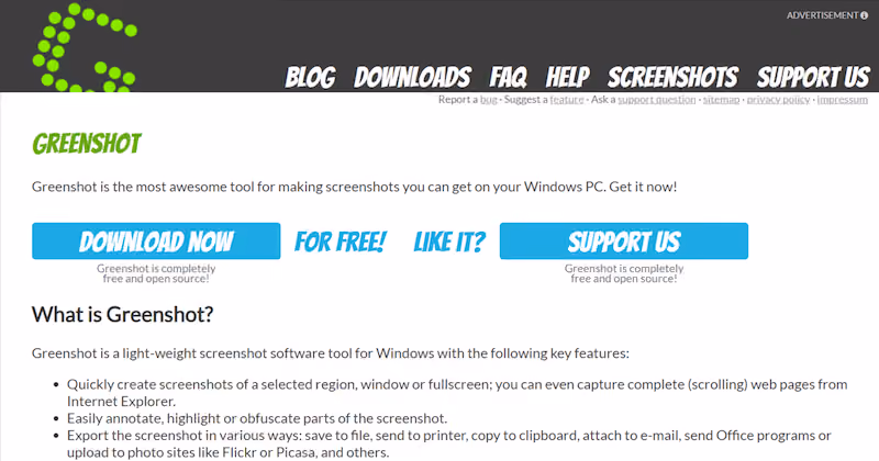ALT: Greenshot is an affordable snipping software with excellent annotation tools.