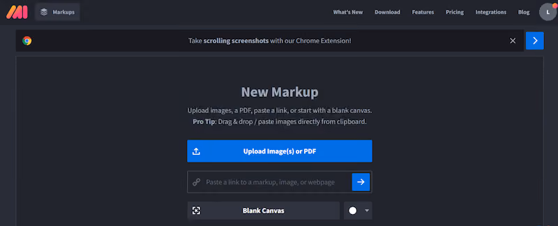 Markup Hero is a web-based screenshot software that sends real-time notifications via email.