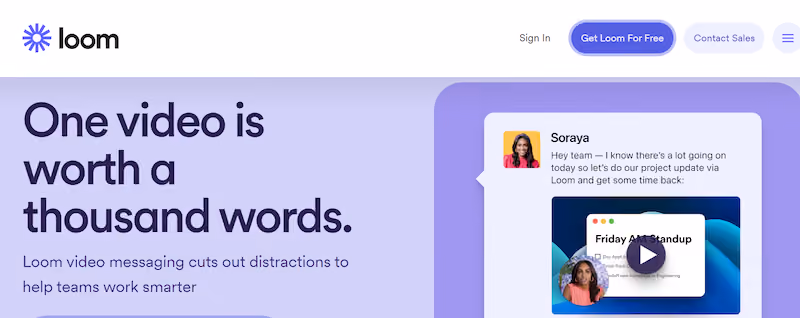 ALT: Looms is a video recording software with video messaging and screen capturing capabilities.