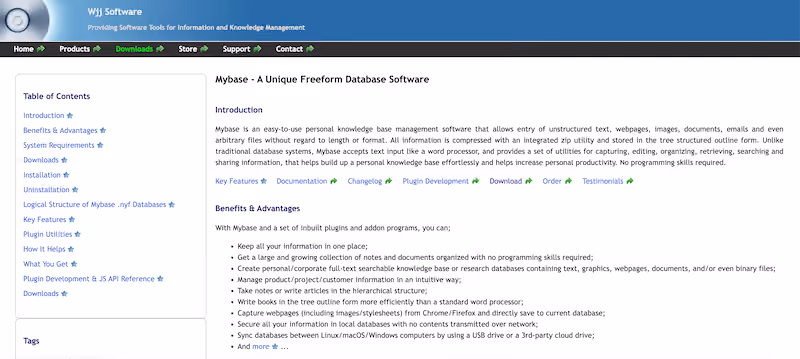 Mybase Free Knowledge Base Software