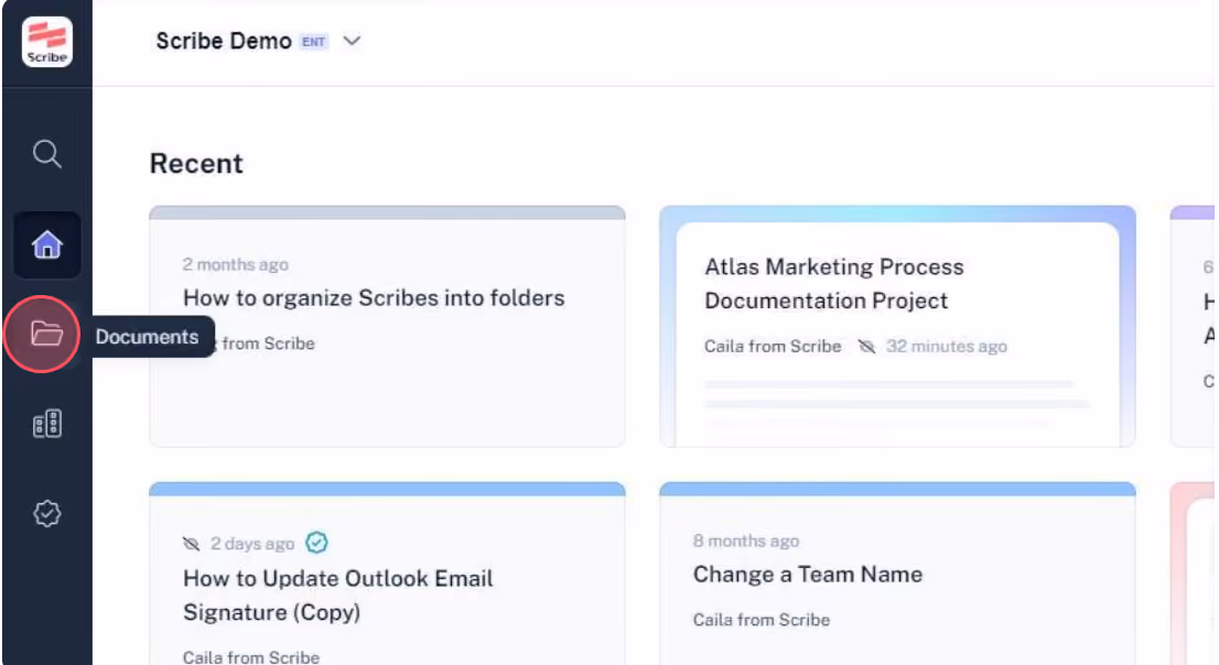 Scribe Dashboard - Free Knowledge Management Software