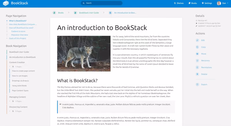 Bookstack Free Knowledge Base Software