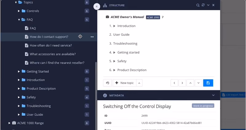 Paligo content manager: user manual software