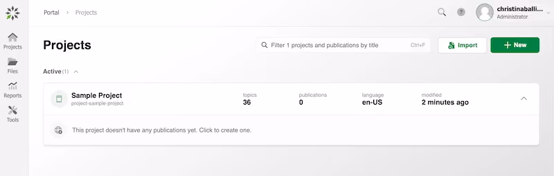 ClickHelp user portal: user manual software