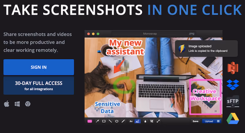 Monosnap: Screenshot tool/software Mac