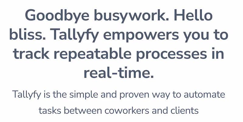 Tallyfy: software documentation Chrome extensions
