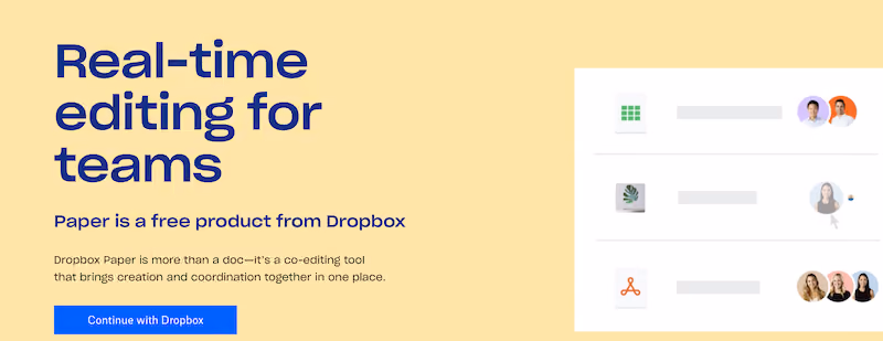 Dropbox Paper: software documentation Chrome extensions
