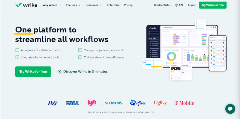 Wrike: workflow management Chrome extensions