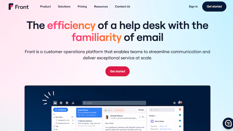 Front - customer success chrome extension