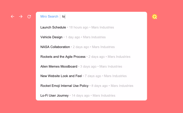 Miro Search - work instructions chrome extension