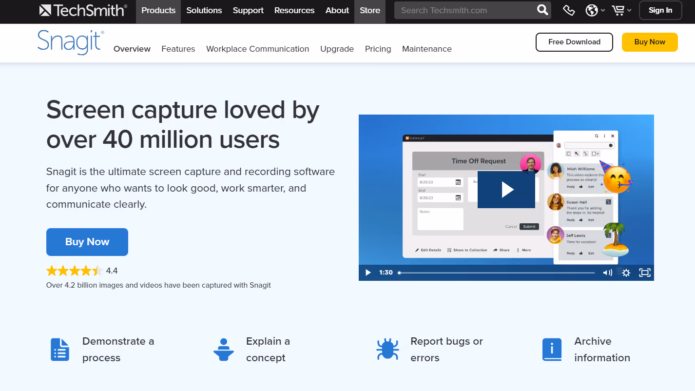 Snagit screen capture and recording software - free screenshot software